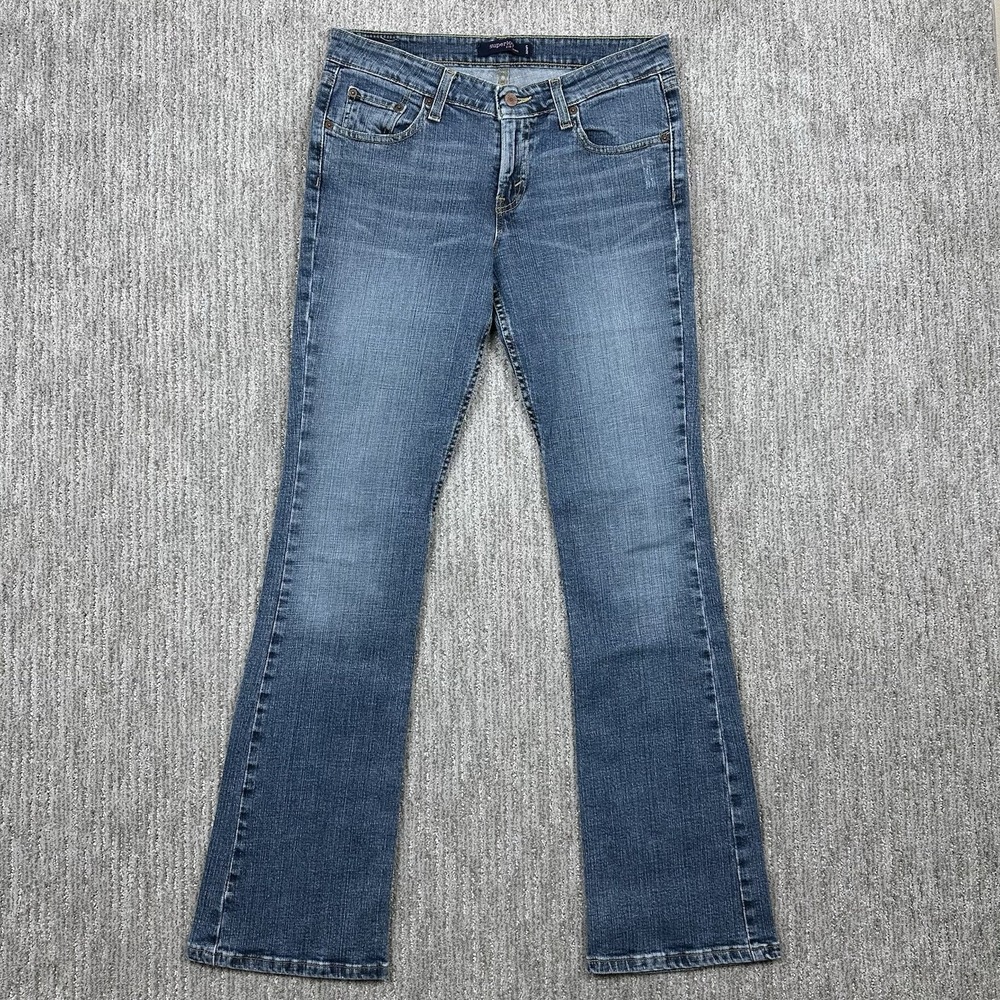 Levis 518 Superlow Bootcut Jeans Womens 9L Dark Wash Stretch Denim Low Rise